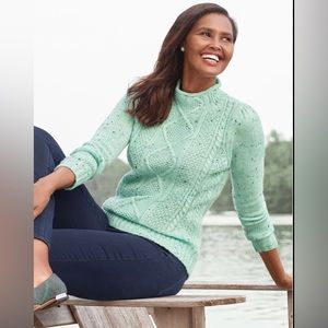 Talbots L/S Mock Neck Sweater